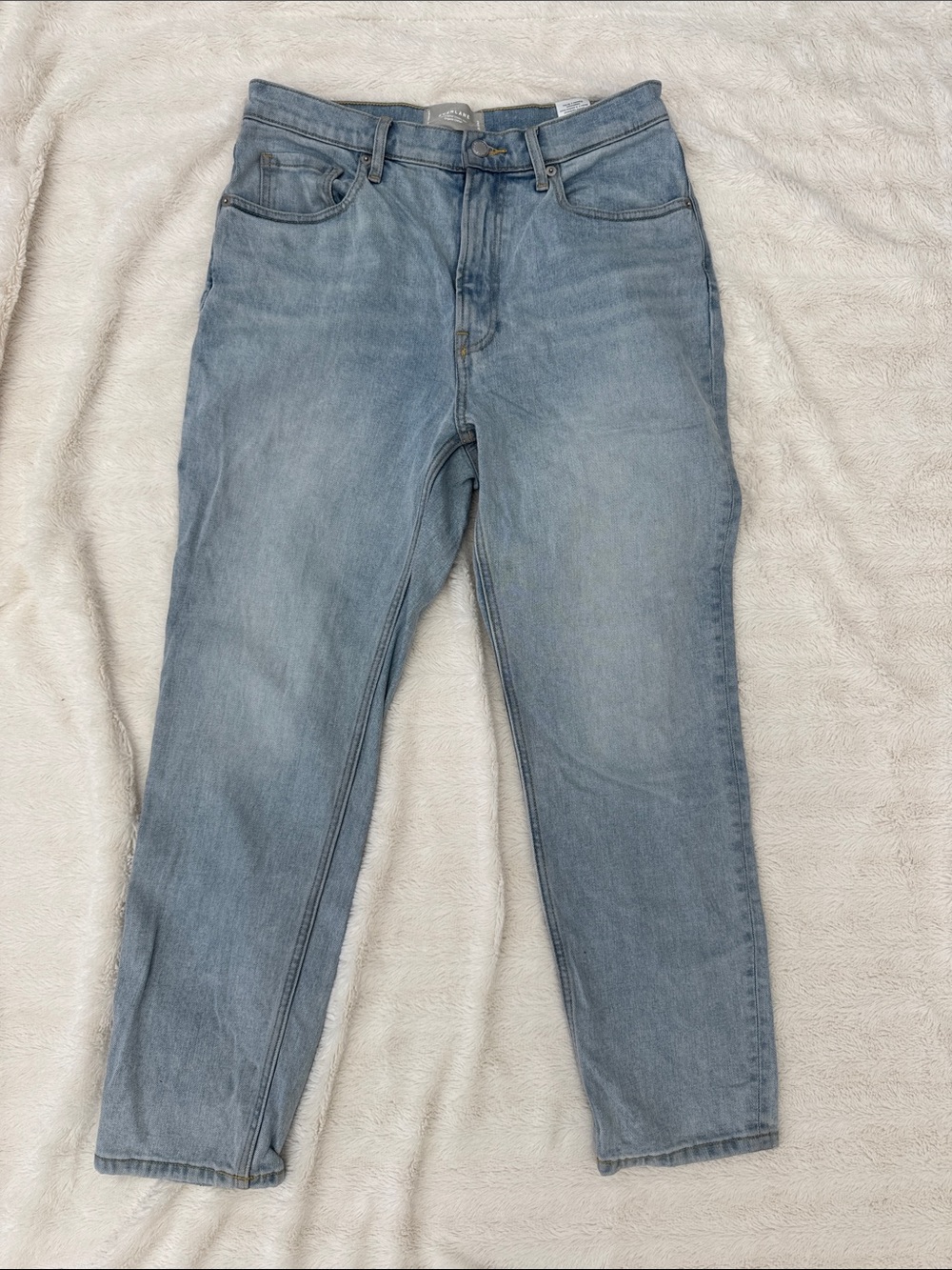 Everlane Women's Straight Leg Jeans in Light Blue Denim